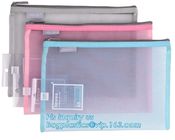 PVC Mesh File Bag With Closure Zipper File Folder Bag, Promotional hot PVC Plastic File Document Bag with Zipper lock me