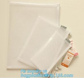 Office Stationery Plastic Mesh A5 Black File Folders with Zipper, A4 Eco-friendly PVC Mesh Zipper Document Bag Plastic A