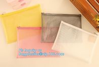 promotional zipper bag mesh file bags organizer, eco-friendly PVC A4 mesh material case file document bag, Nylon mesh do