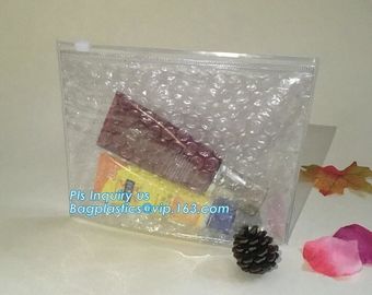 Newest reusable air bubble stationery packaging bags envelope shock proof bag with slider zip lock for fragile articles