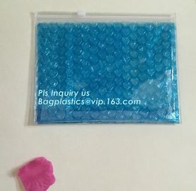 Newest reusable air bubble stationery packaging bags envelope shock proof bag with slider zip lock for fragile articles