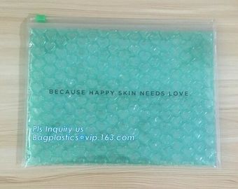 Zipper slider clear custom undergarment packaging bag,top slider zipper bag zipper silver foil garment packaging bag