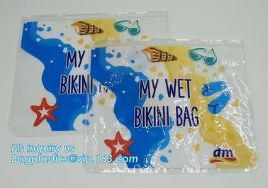 resealable slider zipper underwear packaging bags with logo, matte frosted PVC slider zipper bag plastic bag with zipper
