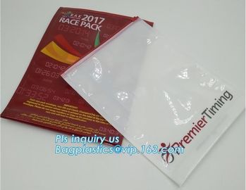 resealable slider zipper underwear packaging bags with logo, matte frosted PVC slider zipper bag plastic bag with zipper