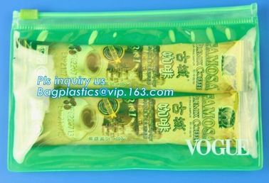 Fabric zipper professional vinyl slider bag pvc zipper bag, slider zipper plastic bag for packaging, zipper packing bag