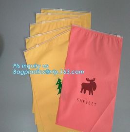 reclosable packaging slider zipper bags, Side gusset handle slider zipper, slider zipper frosted PVC document bag, zip