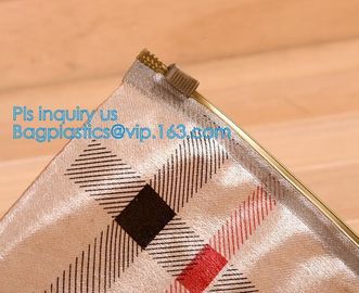 Pencil Zipper Packing Bag Clear PVC Pencil Packing Bag Slider, PVC Slider Zipper Bag For Make Up For Holographic Laser