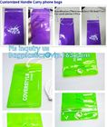 Zipper Pouch Plastic Cosmetic Bag Pouch Vinyl Slider Zipper Bag, Zipper slider clear shopping plastic packaging bags