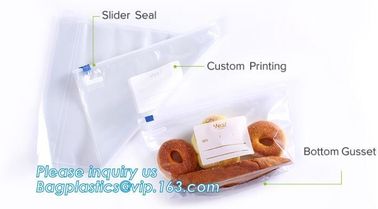 slider Zip lockk bag doypack zipper/ECO-friendly slider bag, Slider Bags Stand Up Slider Bags For Food, frosted zipper loc