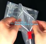 zipper/Zip lockk poly bag with colored slider top, Quart plastic slider bag Storage Bags custom printed slider zip bags
