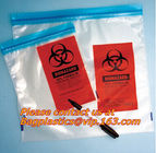 Biohazard medical specimen Zip lockk bag high quality zipper bag, Specimen Transport Bag Zipper Bag with a Pouch bag, pac