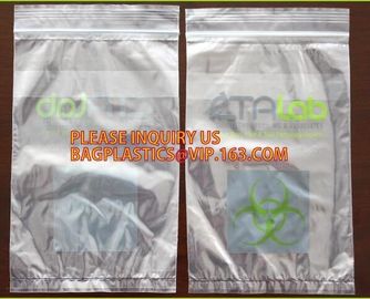 Biohazard specimen zipper bag Customized, zipper specimen store plastic biohazard bag manufacture sell, laboratory test