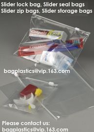 SELF seal bags, Zipper, Zip, Zip Lock, Slider, Reclosable, Reusable, Resealable