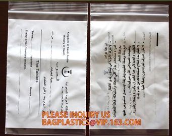 specimen envelopes zip lock bag/plastic medical specimen transport packaging bag for laboratory, package/PE transparent