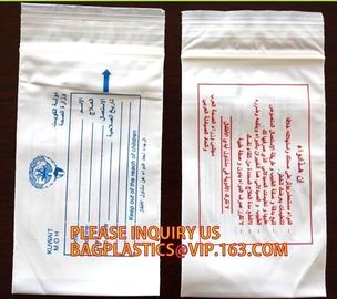 Biohazard Specimen Medical Lab Bags Reclosable Zip Lock Bag, Medical Lab Bags Reclosbale Zip Lock Bag, Document Pouches