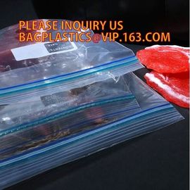 Resealable LDPE Food Grade Double Zipper Seal Bag for Packing Sandwich, Gravure printing LDPE plastic double Zip lockk san