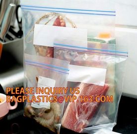 Resealable LDPE Food Grade Double Zipper Seal Bag for Packing Sandwich, Gravure printing LDPE plastic double Zip lockk san