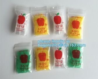 ZIP LOCK BAG with red line, colored small zip lock plastic bag, 2020 Apple Mini Zip lockk 100 Baggies 25 Random Designs Pr