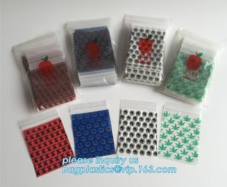 ZIP LOCK BAG with red line, colored small zip lock plastic bag, 2020 Apple Mini Zip lockk 100 Baggies 25 Random Designs Pr