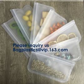 5pcs Set Pack Food Snack Storage PEVA Zip lockk Reusable Peva Food Storage Zip Seal Sandwich Snack Bag, Bagease Bagplastic