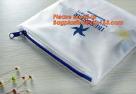 Printed PVC LDPE Zip lockk bags slider zip lock plastic bag, vinyl toiletry zipper bag pvc slider bag