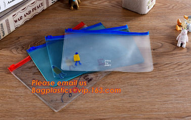 wholesaler PP Plastic poly file folder A4 zipper lock bag with custom printing