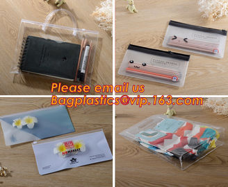 Simple clear Plastic PVC A4 file bag with zipper, pvc Zip lockk file bag, Custom PP A4 File Bag Document Bag Plastic Zippe