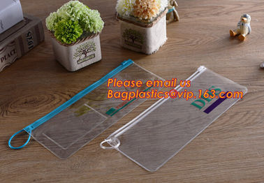 Simple clear Plastic PVC A4 file bag with zipper, pvc Zip lockk file bag, Custom PP A4 File Bag Document Bag Plastic Zippe