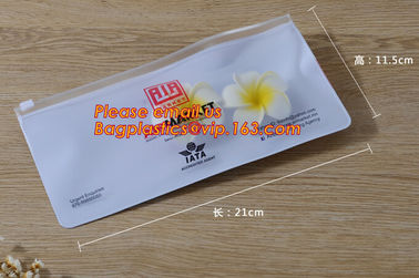 a5 clear plastic zipper pencil bag with creative logo, Promotion Custom Clear PVC Vinyl Plastic Zipper Pencil Bag