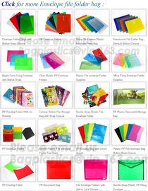 pp envelope pocket folder custom cute printed a4 plastic document carrying file folder bag