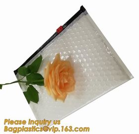 Factory Transparent Cosmetic Zip lockk clear bubble bags/Hot sale Slider Zipper Bag,wholesale metallic glossy holographic