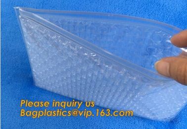 Cosmetic Slider Zip lockk Bubble Bags Bubble Slide Pouch,Zip lockk esd bubble bag bubble packaging wrap cosmetic pouch slide