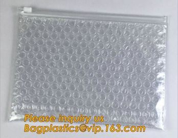Cosmetic Slider Zip lockk Bubble Bags Bubble Slide Pouch,Zip lockk esd bubble bag bubble packaging wrap cosmetic pouch slide