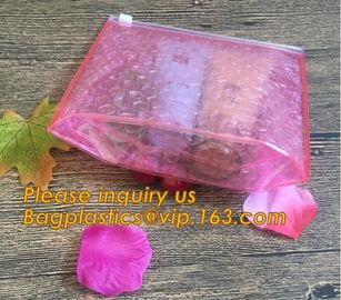 Holographic Zipper Slider Zip Lock Bubble Bag,Cosmetic Zipper Bag/Rose Gold Slider Bubble Bag with Logo,Slider Bubble Zi