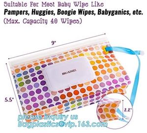 Promotion reusable Zip lockk travel plastic EVA baby tissue wet wipes bag with lid, Eco-friendly plastic colorful wet tiss