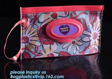 Wet Wipe Pouch, Travel Wipes Case Reusable Refillable Wet Wipe Bag , Recyclable Eva baby tissue gusset wet wipes pouch b