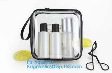 transparent pvc easy take away travel use toothbrush bag, printed zipper PVC Travel Bag For Toothbrush, travel pvc toile