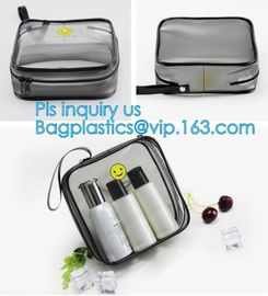 transparent pvc easy take away travel use toothbrush bag, printed zipper PVC Travel Bag For Toothbrush, travel pvc toile