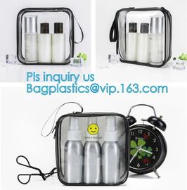 transparent pvc easy take away travel use toothbrush bag, printed zipper PVC Travel Bag For Toothbrush, travel pvc toile