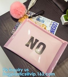 Custom Printed Slider Pe Zip Lock Clothing Bags With Logo, frosted plastic pvc zip lock document bag, Standup Cosmetic P