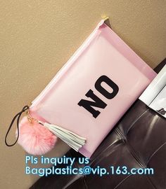 Custom Printed Slider Pe Zip Lock Clothing Bags With Logo, frosted plastic pvc zip lock document bag, Standup Cosmetic P