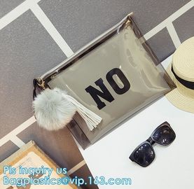 clear printed pvc files zip packing bag, slider reclosable poly bag, resealable slider Zip lockk eva plastic promotion bag