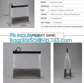 top zipper slider clear packing PVC Bag, Custom Printed Clothes Packaging Suited Frosted PVC/EVA Vinyl Slider Top Zipper