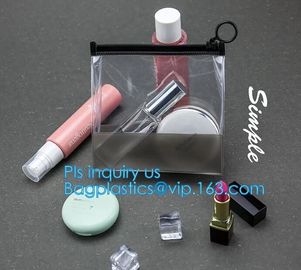 top zipper slider clear packing PVC Bag, Custom Printed Clothes Packaging Suited Frosted PVC/EVA Vinyl Slider Top Zipper