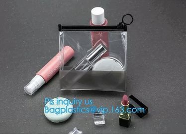 top zipper slider clear packing PVC Bag, Custom Printed Clothes Packaging Suited Frosted PVC/EVA Vinyl Slider Top Zipper