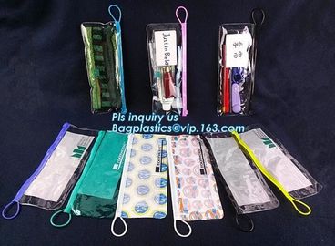 makeup cosmetic bag beauty flat pouch, bag clear vinyl pvc packaging bag with slider zipper, vinyl slider zipper bag,zip