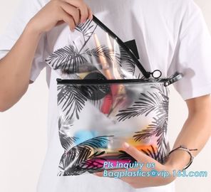 Resealable PE / PVC Slider Zip Lock Bags, zipper plastic lock bag clear plastic gift bags with zipper, plastic bag with