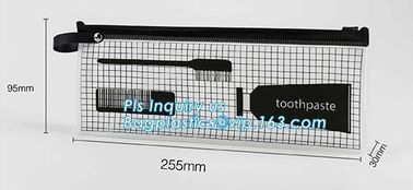 costomize slider Zip lockk pvc travel cosmetic bag, slider zipper bag with printing for clothes, Swimwear toiletry PVC Vin