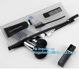 costomize slider Zip lockk pvc travel cosmetic bag, slider zipper bag with printing for clothes, Swimwear toiletry PVC Vin