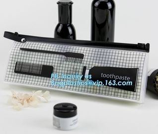 costomize slider Zip lockk pvc travel cosmetic bag, slider zipper bag with printing for clothes, Swimwear toiletry PVC Vin